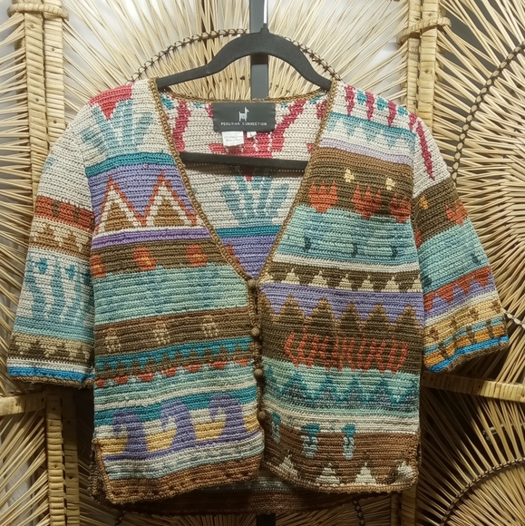 Peruvian Connection Sweater Large - Picture 1 of 8
